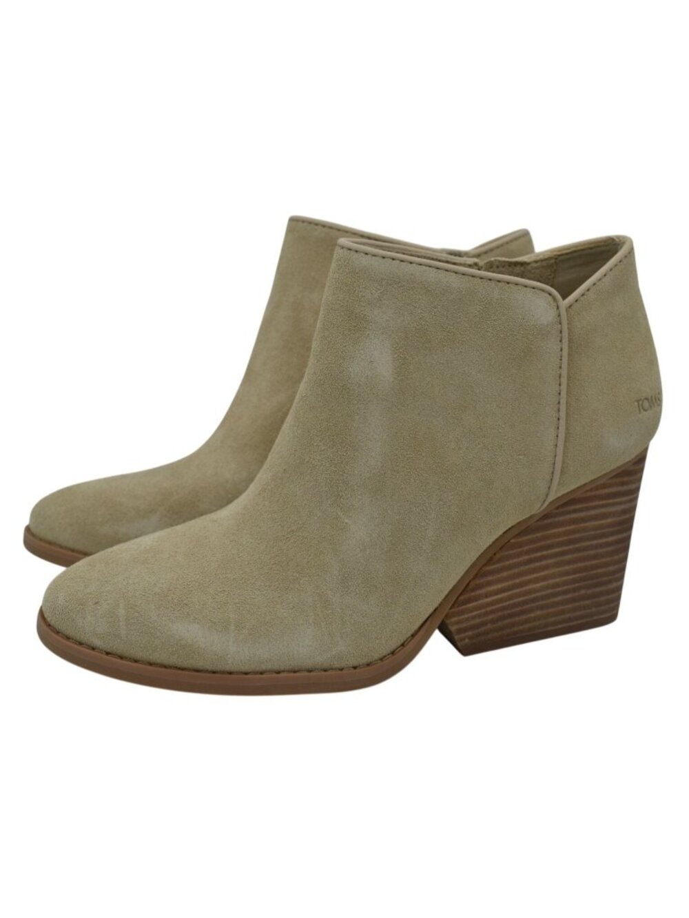 Toms Womens Size 8.5 Hadley Oatmeal Suede Ankle Western Boots Shoes